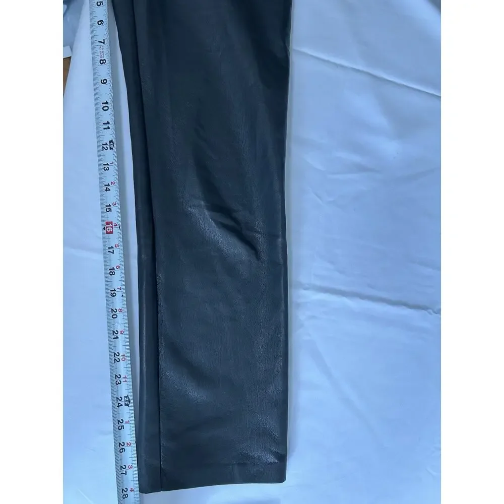 Wilfred Aritzia Gray Faux Leather Pants Size‎ 4 Dressy Straight